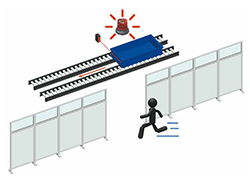 ワークの到着をお知らせ