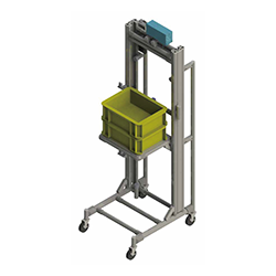 ウインチでの段積み装置